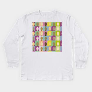 Skin Tones Seamless Background Pattern Kids Long Sleeve T-Shirt